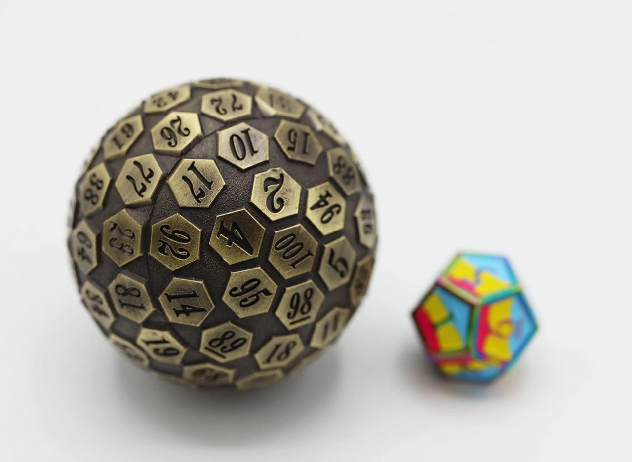 Foam Brain Games 45mm Metal D100 - Bronze